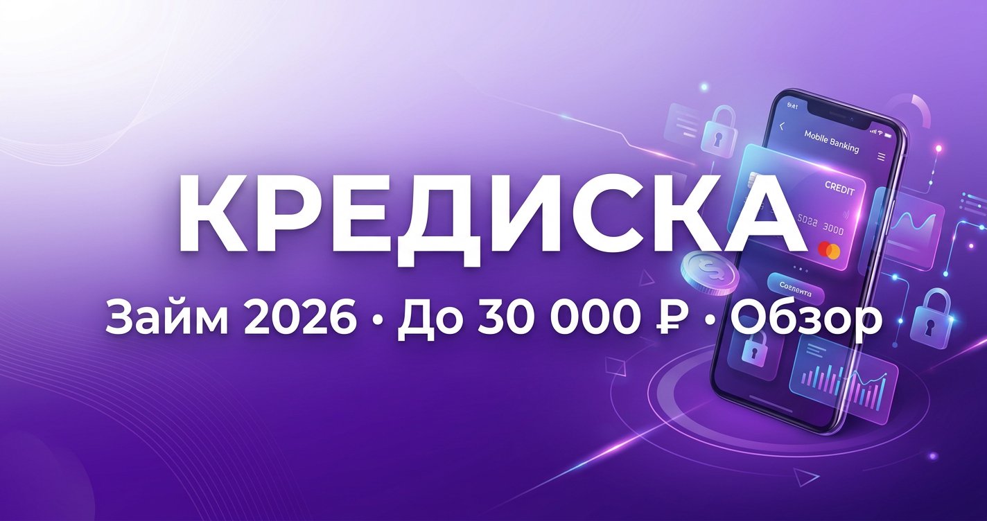 Кредиска в 2026: займ до 30 000 ₽ за 15 минут — обзор