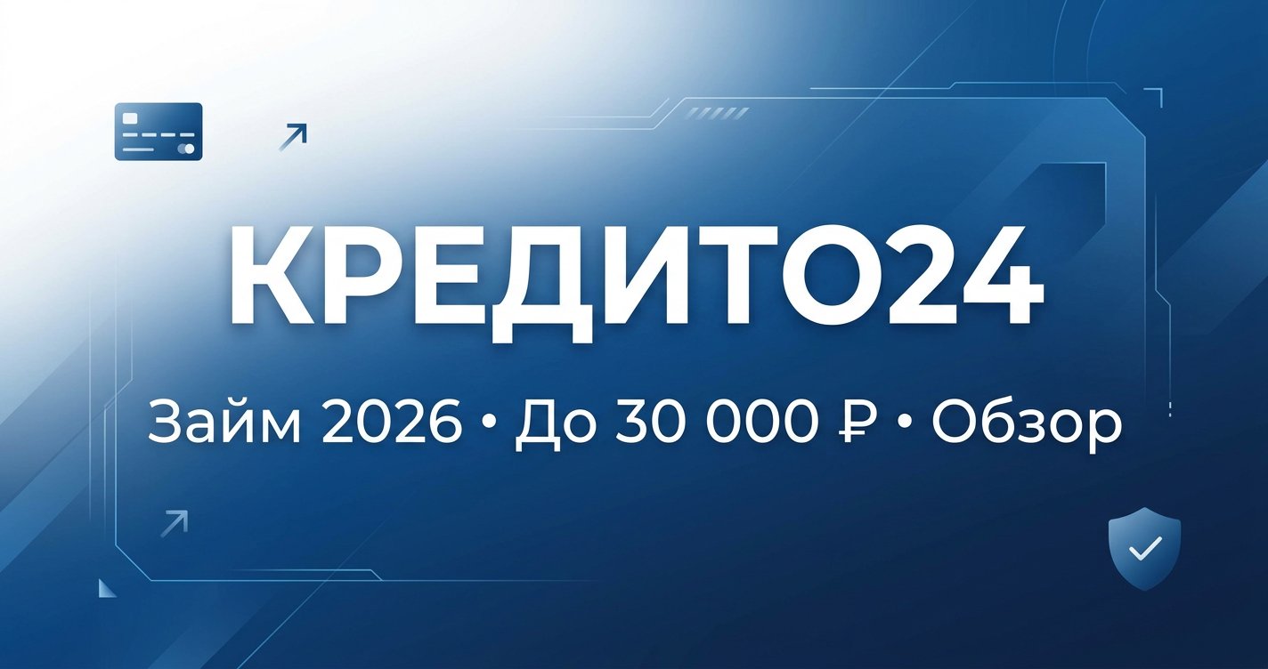 Кредито24 в 2026: займ до 30 000 ₽ онлайн — условия и отзывы